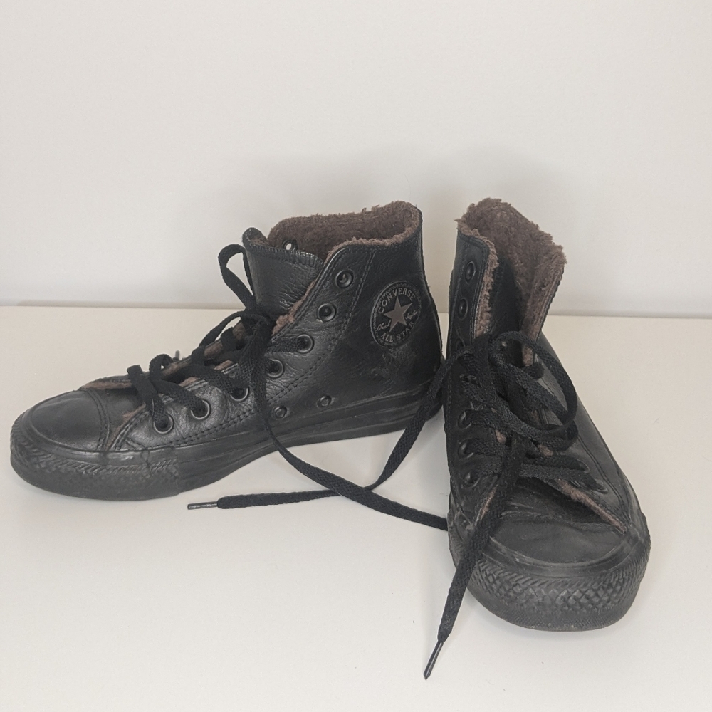 Converse Winter Sneaker Mid 3M Thinsulate Black Leather Insulated w's Size 6